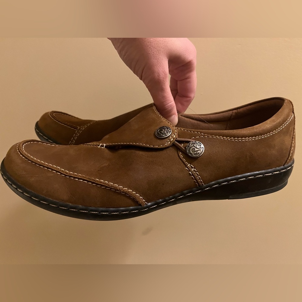 Clarks leather loafers - brown, excellent condition - Picture 7 of 7